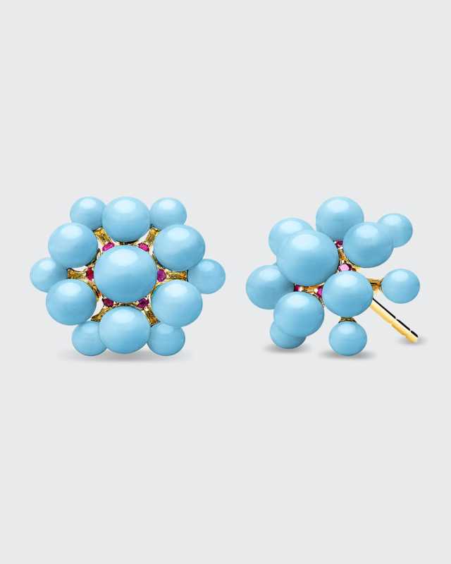 Turquoise Orbit Stud Earrings